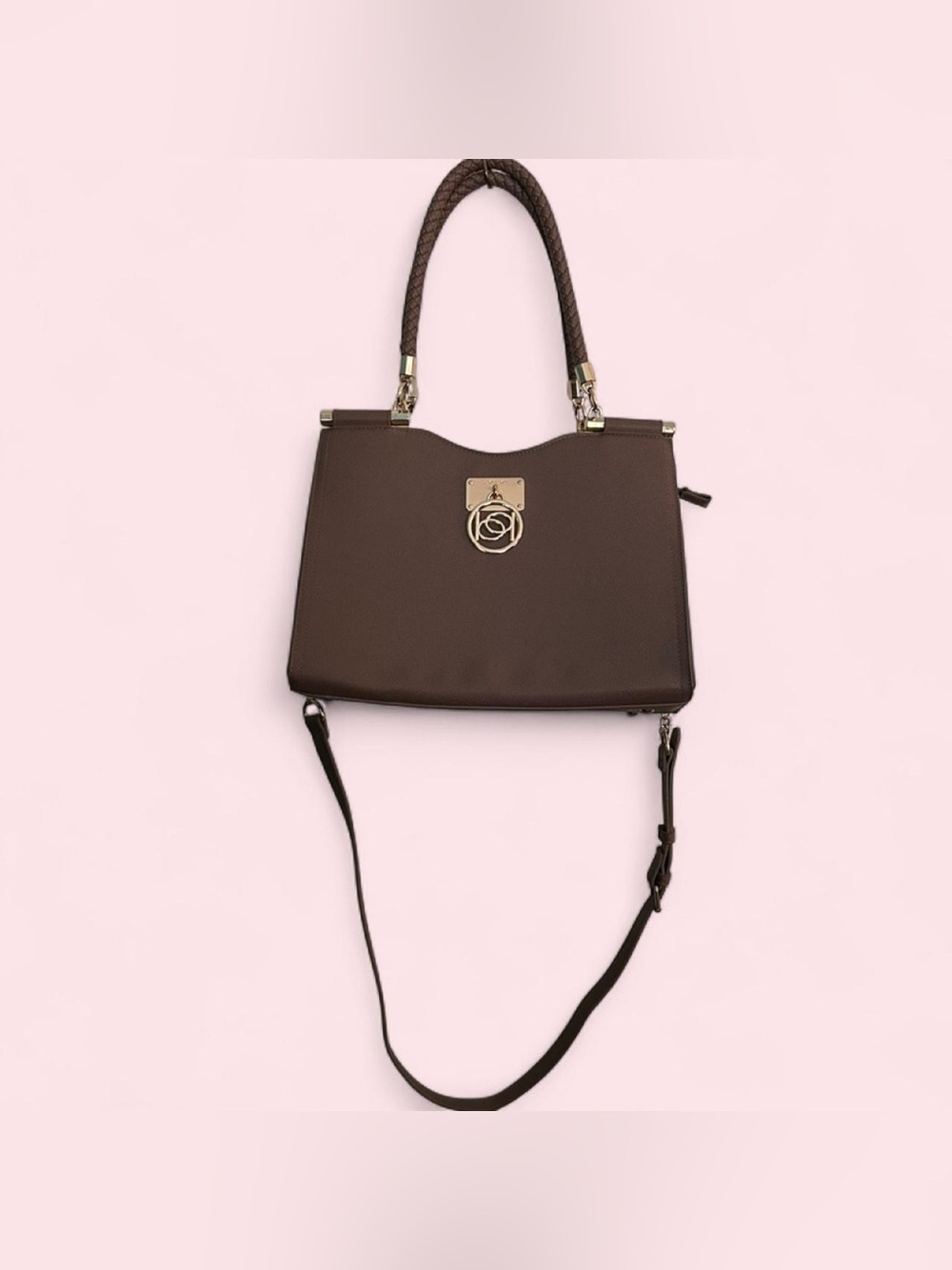 🤎Brand New- Bebe Structured Brown Satchel Handbag🤎